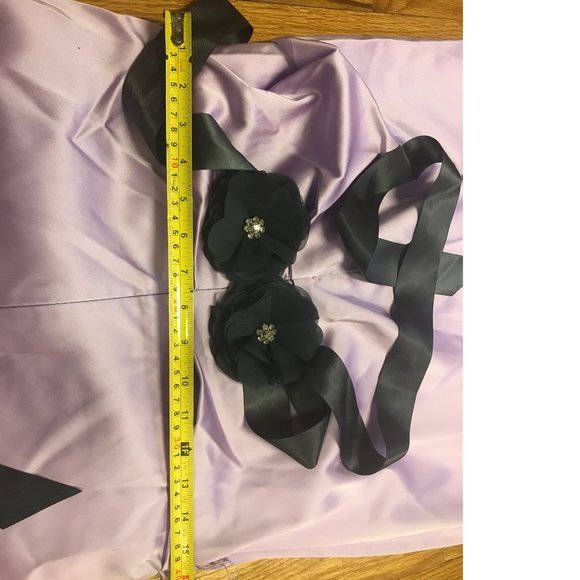 Le Chateau Stretchy Satin Lilac Lavender Bodycon Cocktail Wedding Formal dress - Picture 8 of 9